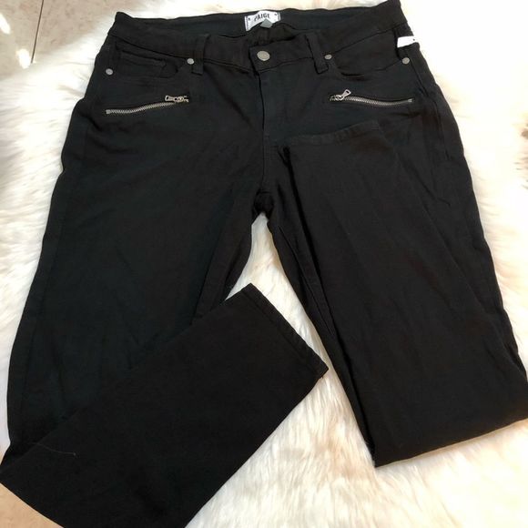 Paige Jeans Indio Zip Black over dye D8 - Picture 3 of 8